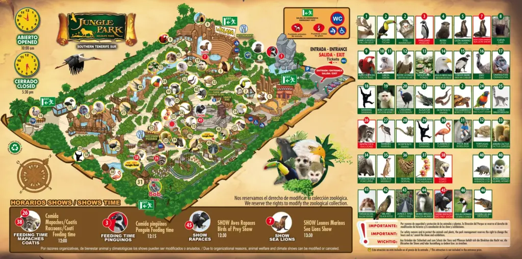 Mapa Jungle Park