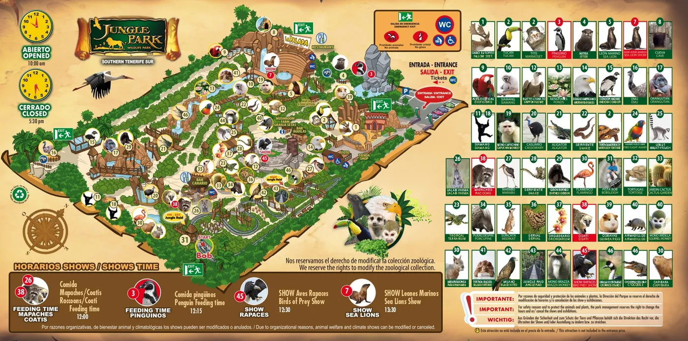Mapa Jungle Park